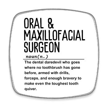 Oral and maxillofacial surgeon - Square fridge magnet - white - Front
