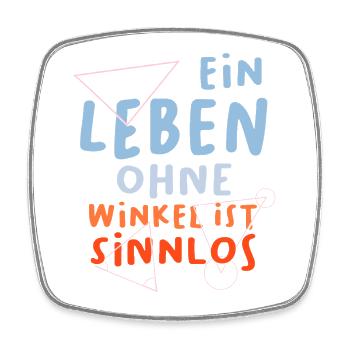 Math Teacher Geometry School Mathematics - Square fridge magnet - white - Front
