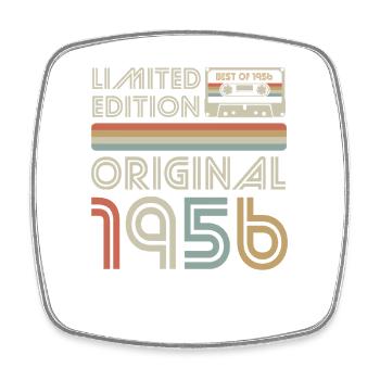 Cassette rétro originale limitée de 1956 - Magnet carré - blanc - Devant