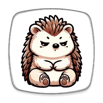 Igel Igelliebhaber Igelbesitzer Igelhalter Stachel - Viereckiger Kühlschrankmagnet - Weiß - Vorne
