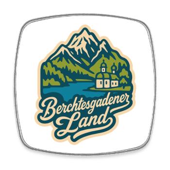 Berchtesgadener Land - Square fridge magnet - white - Front
