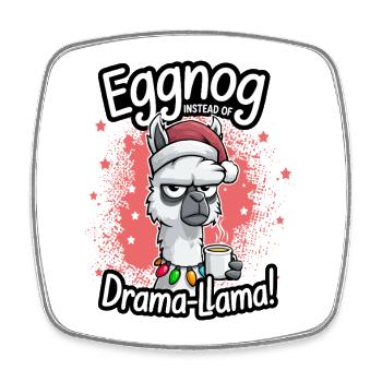 Likör statt Drama | Bürohumor | Kollegen Geschenk - Viereckiger Kühlschrankmagnet - Weiß - Vorne