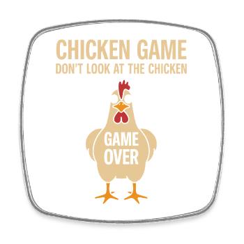 Game Theory Chickens Game - Square fridge magnet - white - Front