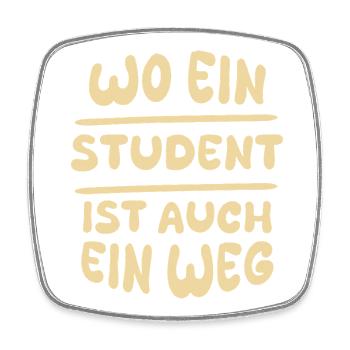Étudiant en tant qu’étudiant - Magnet carré - blanc - Devant