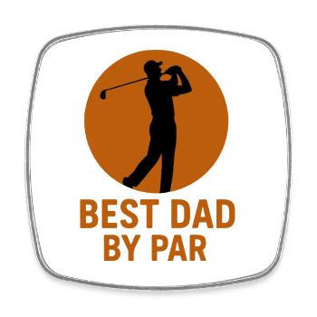 Bester Vater nach Par Golfen Golfer Spaß Vatertag - Viereckiger Kühlschrankmagnet - Weiß - Vorne