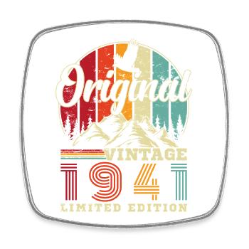 1941 Vintage Rétro Cadeau D'anniversaire - Magnet carré - blanc - Devant