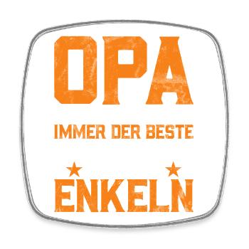 Opa Sein Heißt Immer Der Beste Zu Sein - Viereckiger Kühlschrankmagnet - Weiß - Vorne