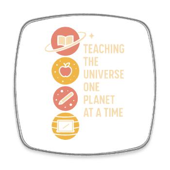 Spacecore Cosmic Humor Galaxy Universe Quote - Square fridge magnet - white - Front