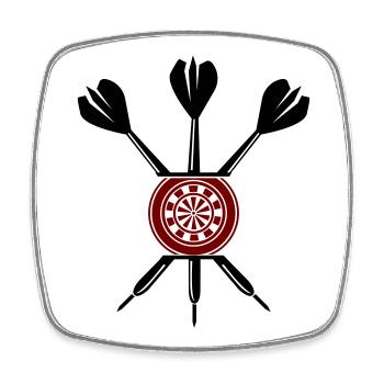 Dart Darts - Square fridge magnet - white - Front