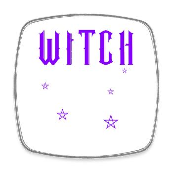 Hexe Witch Woman In Total Control Of Herself - Square fridge magnet - white - Front