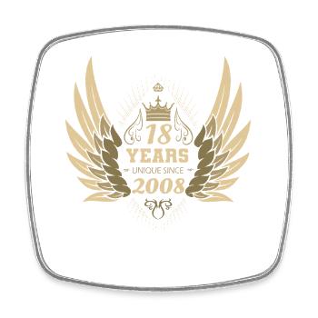 Unique 18e anniversaire Vintage ailes d’ange - Magnet carré - blanc - Devant