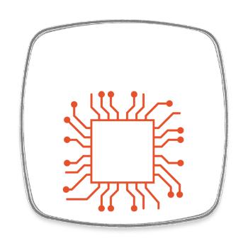 Multitasking-Modus – CPU-Überlastung erkannt - Viereckiger Kühlschrankmagnet - Weiß - Vorne