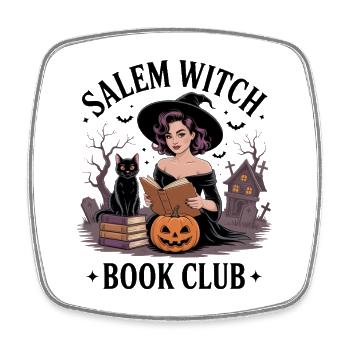 Hexenbuchclub Halloween-Design - Viereckiger Kühlschrankmagnet - Weiß - Vorne