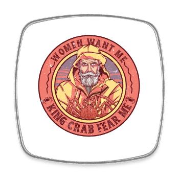 Alaska King Crab - Square fridge magnet - white - Front