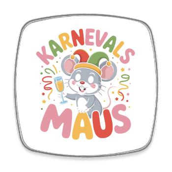 Karnevalsmaus Karneval Köln Kölner Karnevals Maus - Viereckiger Kühlschrankmagnet - Weiß - Vorne