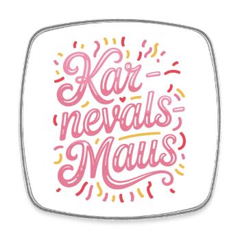 Karnevalsmaus Karneval Köln Kölner Karnevals Maus - Viereckiger Kühlschrankmagnet - Weiß - Vorne