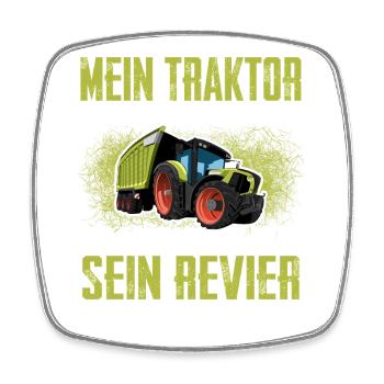Landwirt - Viereckiger Kühlschrankmagnet - Weiß - Vorne