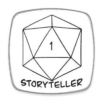Storyteller - Square fridge magnet - white - Front