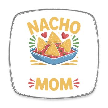 Nacho Durchschnittliche Mama Lustig - Viereckiger Kühlschrankmagnet - Weiß - Vorne