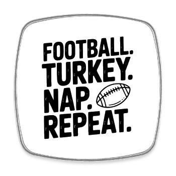 Football Turquie Sieste Répéter - Magnet carré - blanc - Devant