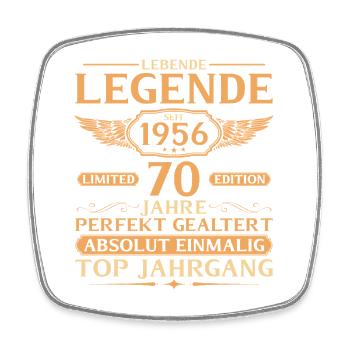 1956 Vintage Living Legend - 70th Birthday - Square fridge magnet - white - Front