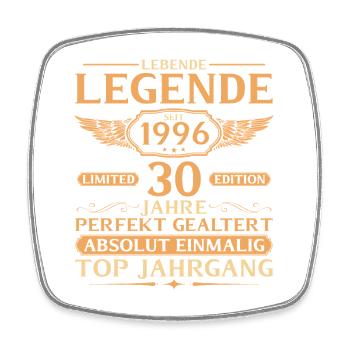 1996 Vintage Living Legend - 30th Birthday - Square fridge magnet - white - Front