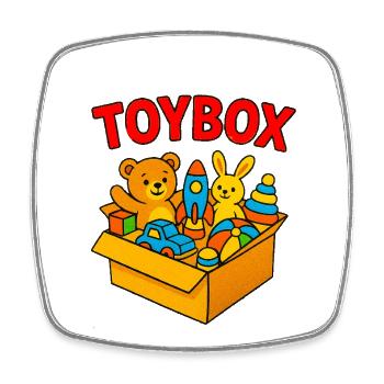 Toy Box Animals - Square fridge magnet - white - Front