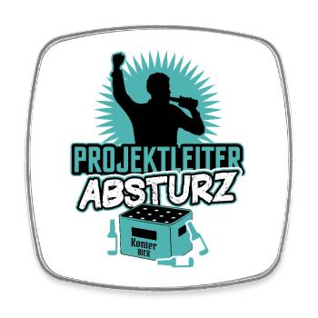 Project Manager Crash - Square fridge magnet - white - Front
