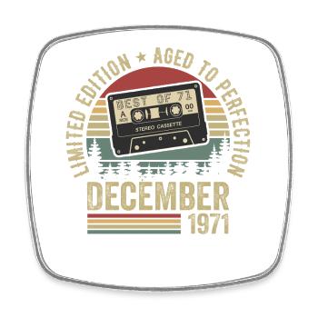 Décembre 1971 - Anniversaire Décembre 1971 - Magnet carré - blanc - Devant