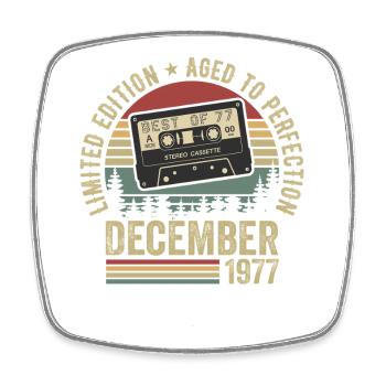 Décembre 1977 - Anniversaire Décembre 1977 - Magnet carré - blanc - Devant