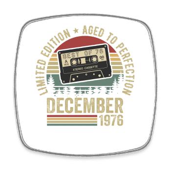 Décembre 1976 - Anniversaire Décembre 1976 - Magnet carré - blanc - Devant