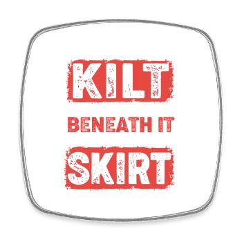 Kilt Schottland Scotland Schottenrock - Viereckiger Kühlschrankmagnet - Weiß - Vorne