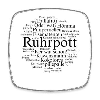 Ruhrpott Sprache Dortmund Bochum Hömma Ruhrdeutsch - Viereckiger Kühlschrankmagnet - Weiß - Vorne
