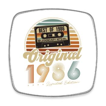 Original 1986 Vintage Cadeau d’anniversaire Rétro - Magnet carré - blanc - Devant