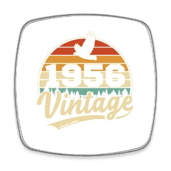 70 Jahre 1956 Vintage Retro Geburtstagsgeschenk - Viereckiger Kühlschrankmagnet - Weiß - Vorne