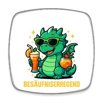 The situation is drunkenness - Square fridge magnet - white - Front