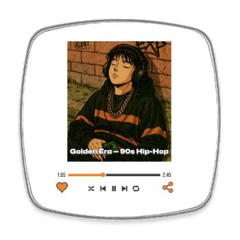 Golden Era – 90s Hip-Hop Vibes Geschenkidee - Viereckiger Kühlschrankmagnet - Weiß - Vorne