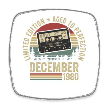 Décembre 1980 - Anniversaire Décembre 1980 - Magnet carré - blanc - Devant