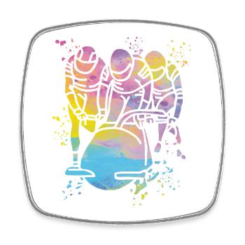 Bob Team Brakeman Bob - Square fridge magnet - white - Front