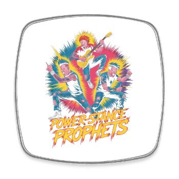 Power Stance Prophets Punk Rock Music - Square fridge magnet - white - Front