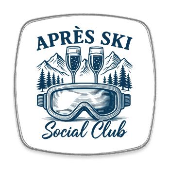 Après Ski Social Club - Square fridge magnet - white - Front