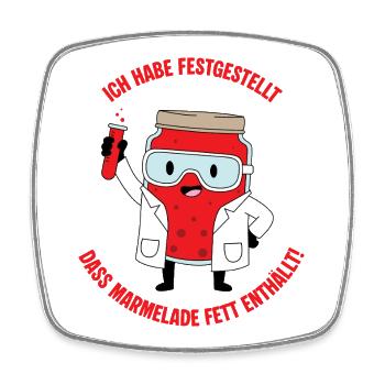 Laborjam Enthüllt Fett - Viereckiger Kühlschrankmagnet - Weiß - Vorne