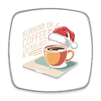 Christmas Office Humor - Square fridge magnet - white - Front