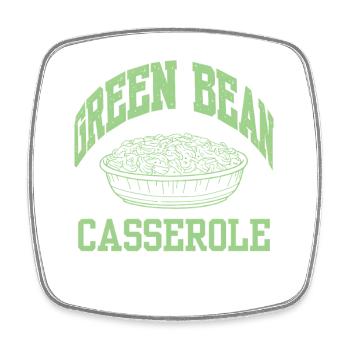 cool Green Bean Casserole - Square fridge magnet - white - Front