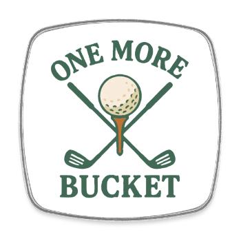 Ein weiterer Eimer Golfschläger Fun Design - Viereckiger Kühlschrankmagnet - Weiß - Vorne