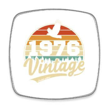 50 Jahre 1976 Vintage Retro Geburtstagsgeschenk - Viereckiger Kühlschrankmagnet - Weiß - Vorne