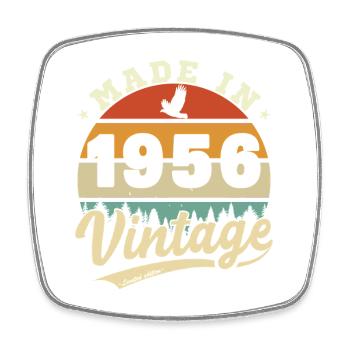 70 Jahre 1956 Vintage Retro Geburtstagsgeschenk - Viereckiger Kühlschrankmagnet - Weiß - Vorne