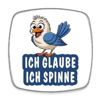 ICH GLAUBE ICH SPINNE - Viereckiger Kühlschrankmagnet - Weiß - Vorne