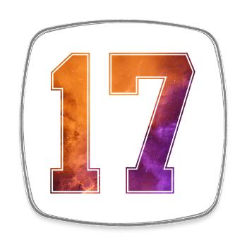 NR. 17 NUMMER 17 COLLEGE 17. GEBURTSTAG - Viereckiger Kühlschrankmagnet - Weiß - Vorne