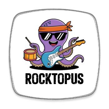 Cool Rocktopus Octopus Music Illustration for - Square fridge magnet - white - Front